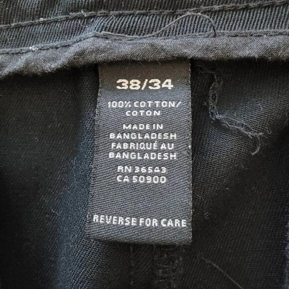 Van Heusen Mens Pants Black Size 38x34 Classic Cotton Dress Work Trousers - Picture 10 of 11